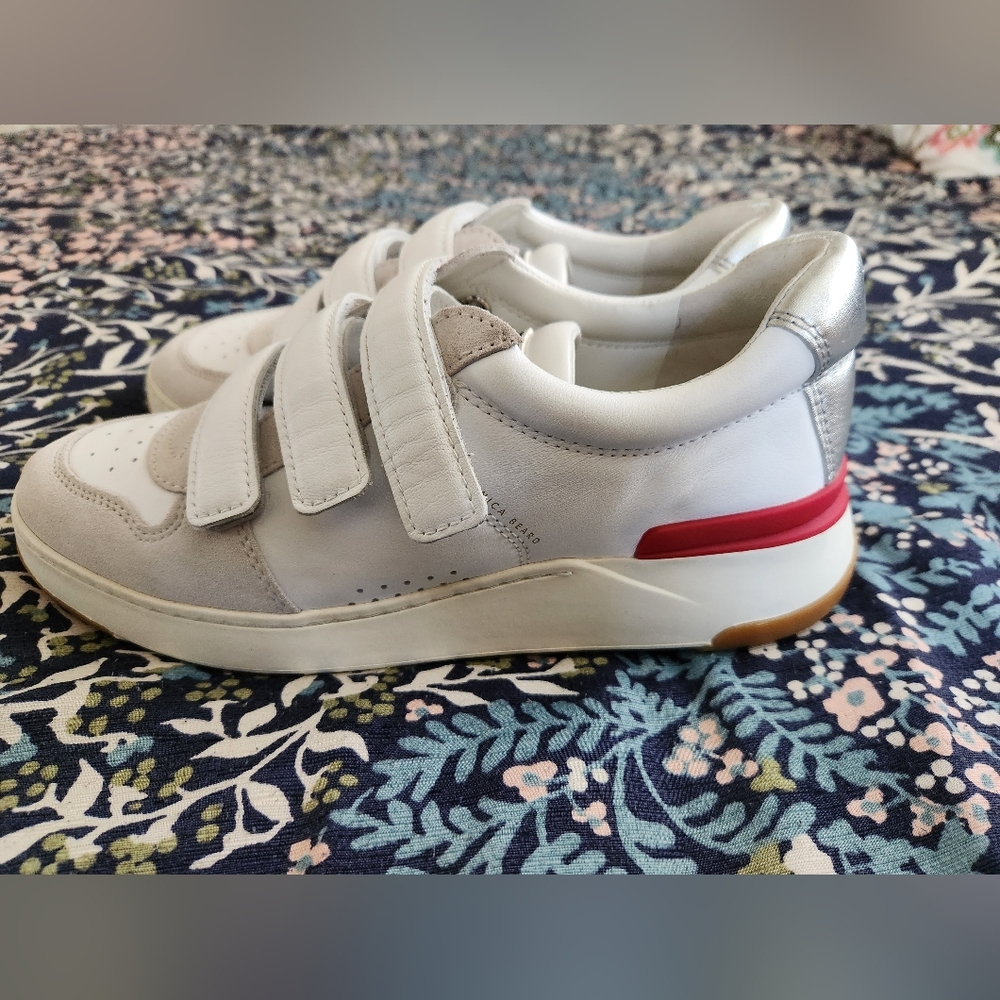 Veronica Beard Tizi Mix-Leather Low-Top Sneakers Size 8.5 Women - Picture 9 of 16